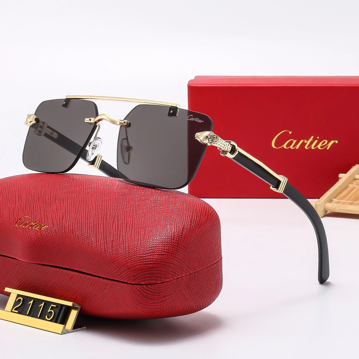 frameless leopard sunglasses 2115 frameless leopard sunglasses 2115