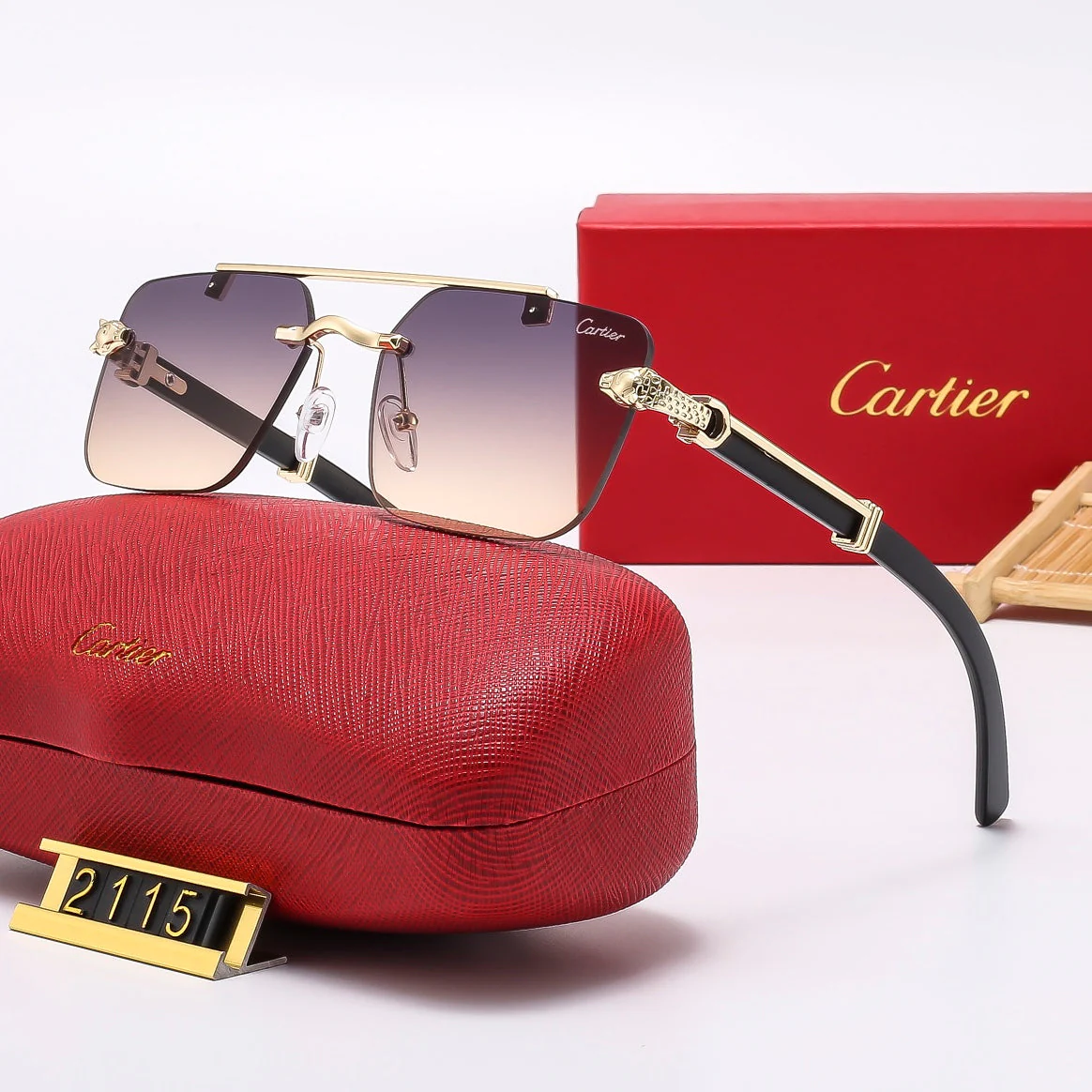 frameless leopard sunglasses 2115 frameless leopard sunglasses 2115