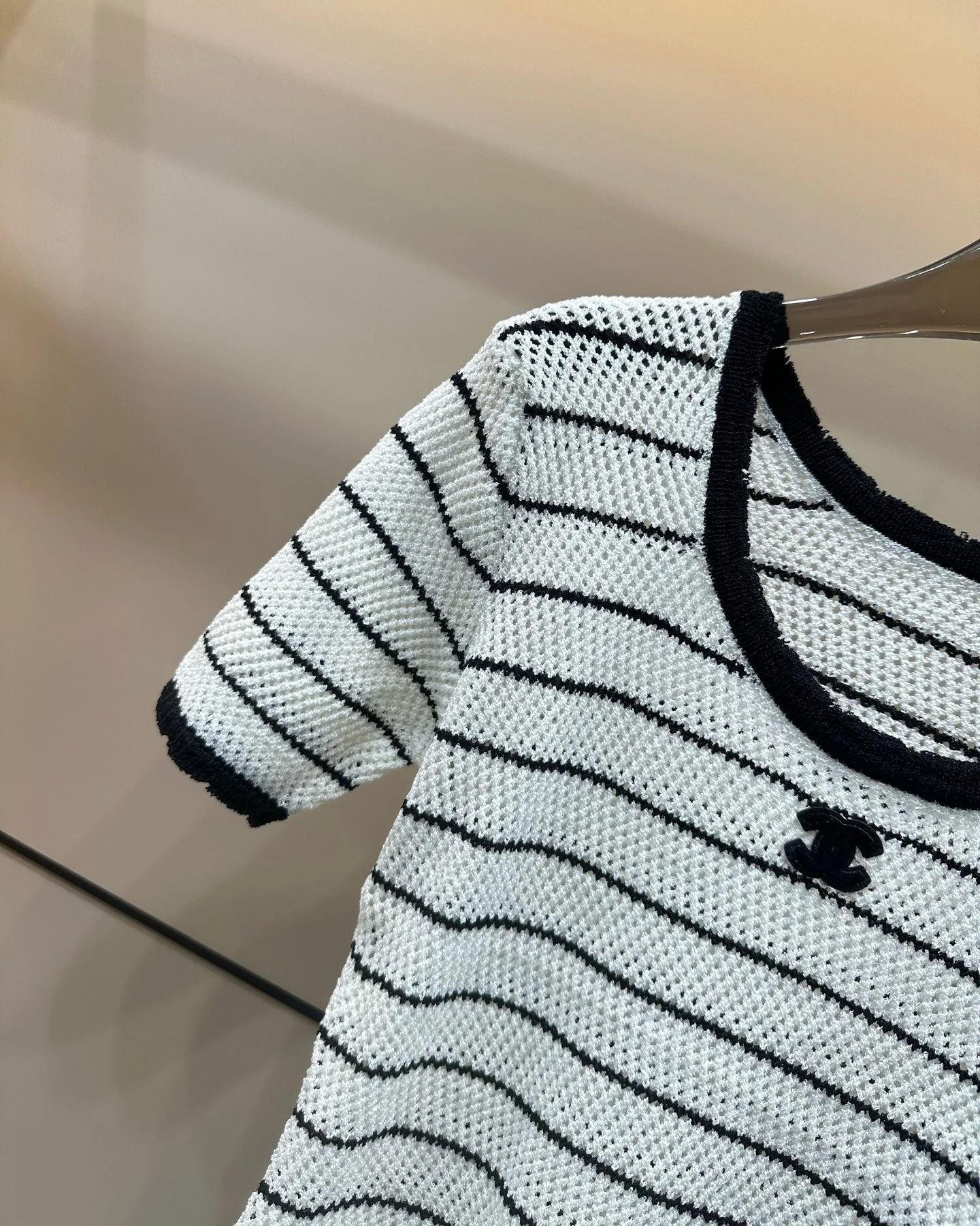 hollow stripe color block knit t shirt hollow stripe color block knit t shirt
