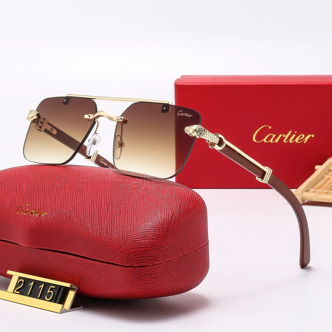 frameless leopard sunglasses 2115 frameless leopard sunglasses 2115