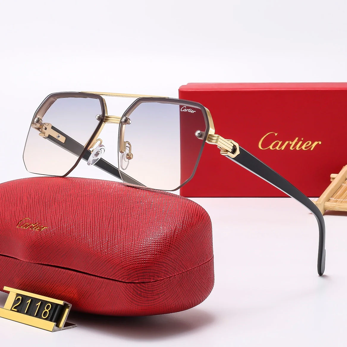 frameless leopard sunglasses 2115 frameless leopard sunglasses 2115