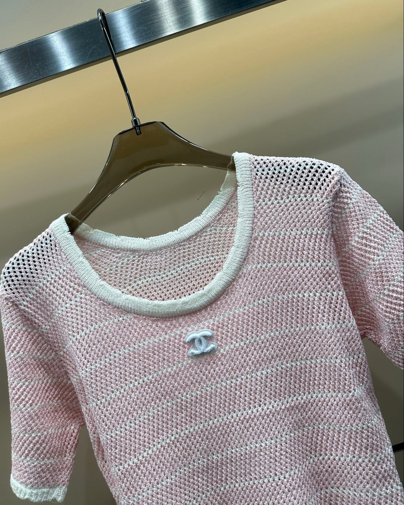 hollow stripe color block knit t shirt hollow stripe color block knit t shirt