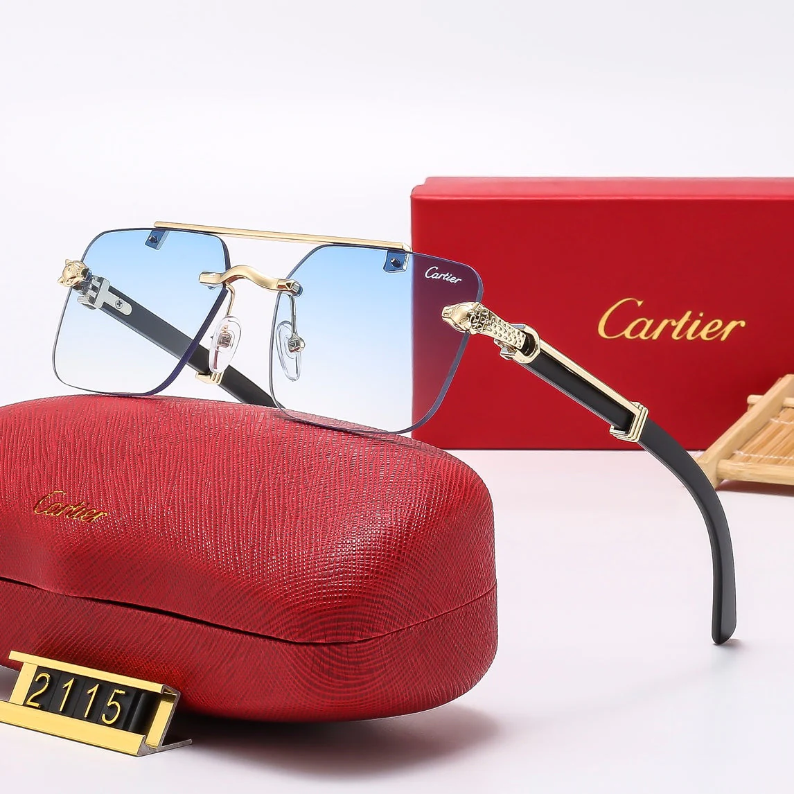 frameless leopard sunglasses 2115 frameless leopard sunglasses 2115